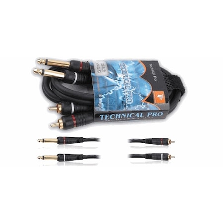 Sonic Boom Dual .25 in. to Dual .25 in. Audio Cables 6 feet SO3789927